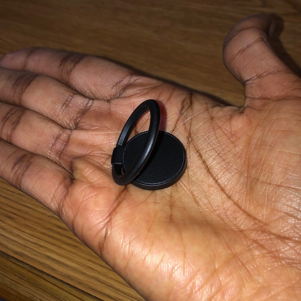 Black Phone Ring Holder